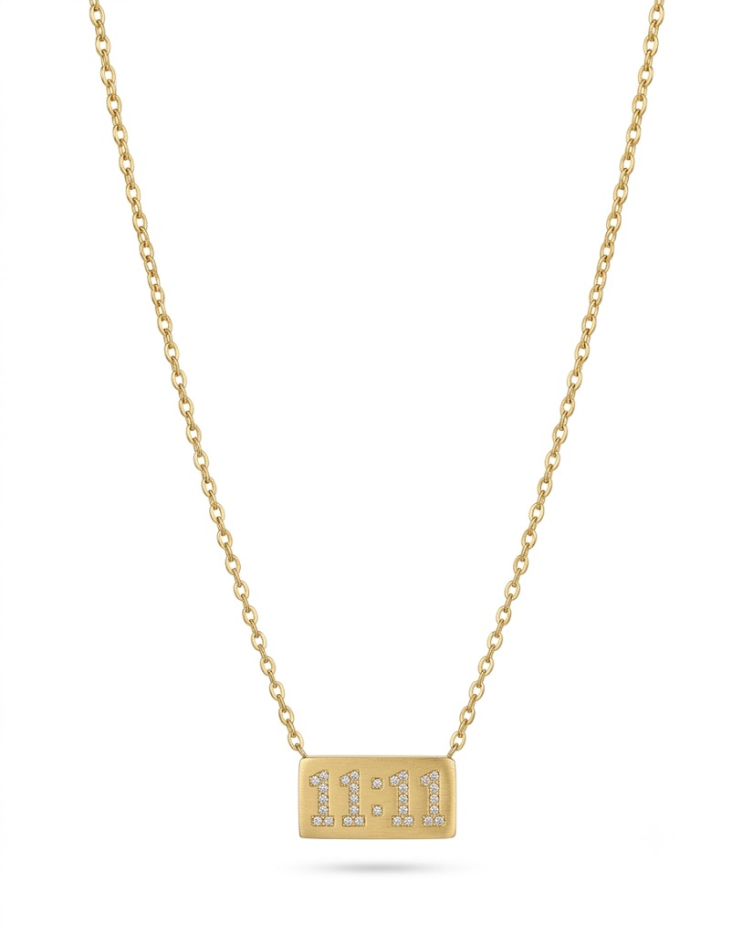 11:11 Angel Number Bar Necklace